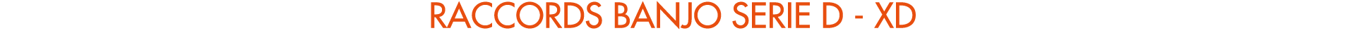 RACCORDS BANJO SERIE D XD