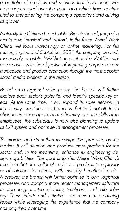 a portfolio of products and services that have been ever more appreciated over the years and which have contributed t   